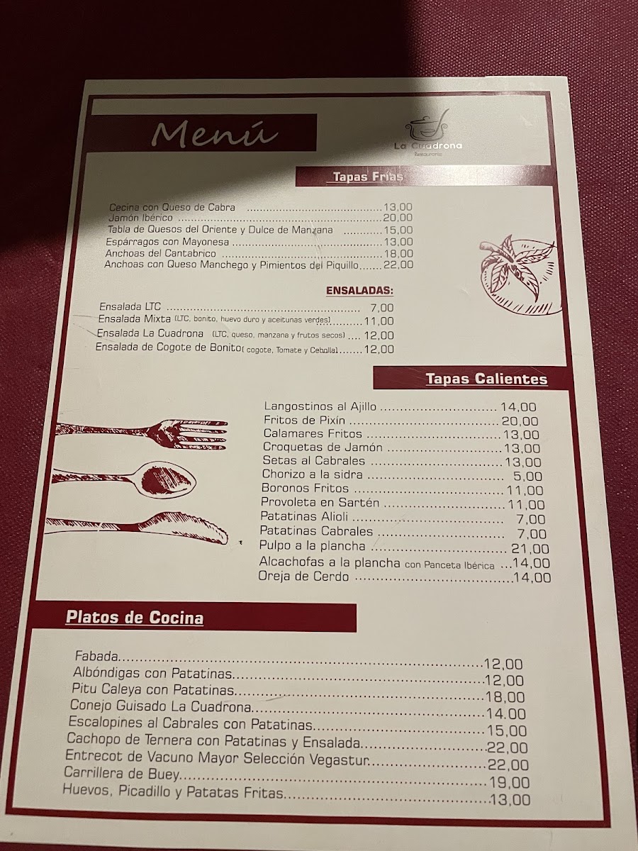 Menu Restaurante La Cuadrona-1