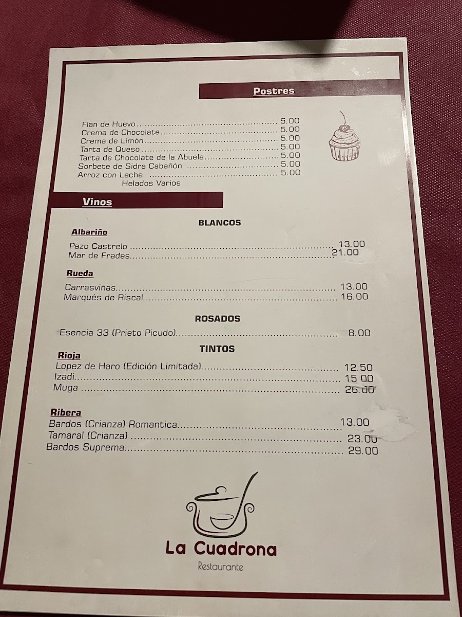Menu Restaurante La Cuadrona-2