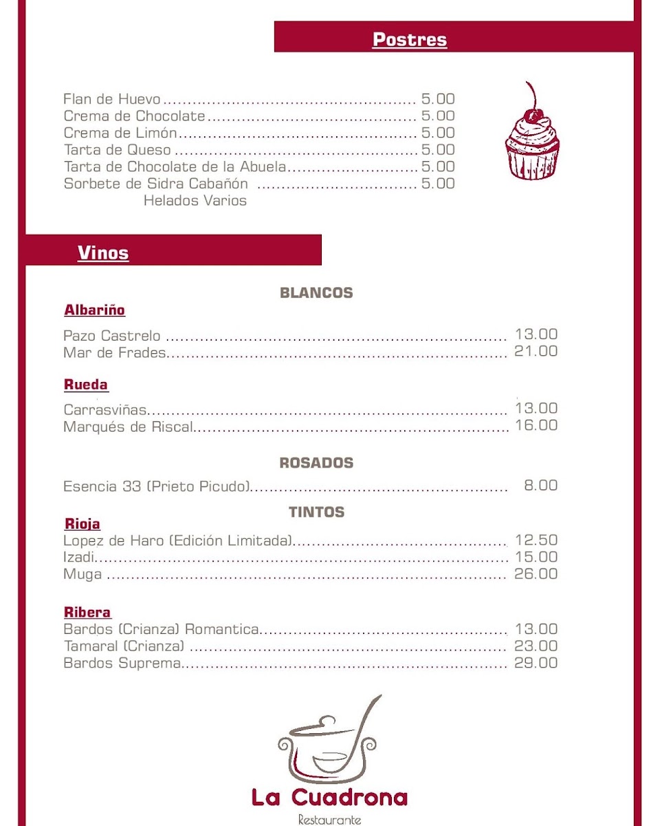 Menu Restaurante La Cuadrona-5