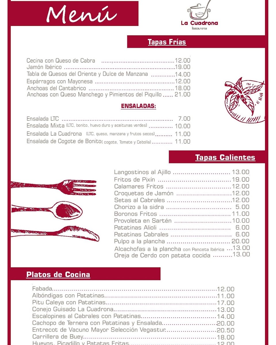 Menu Restaurante La Cuadrona-6