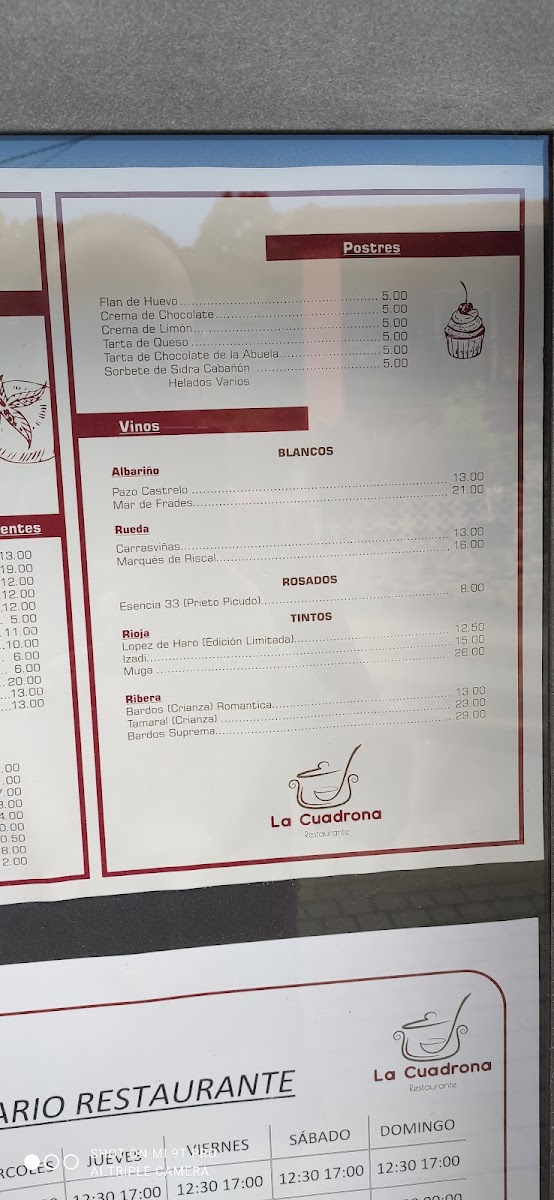 Menu Restaurante La Cuadrona-7