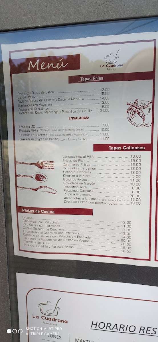 Menu Restaurante La Cuadrona-8